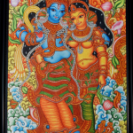 Kerala Mural Painting 6 ft  3 ft X 2 ft