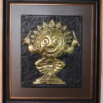 Brass impose god puri jagannat (10 inc X 12 inch) with Frame (18 inch x 17 inch)