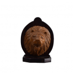 TEAK WOOD LION HEAD 6 INCH HIGHT AND WIDTH ARTIST SREEKUMAR 