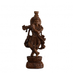 TEAK WOOD KRISHNA 28 INCH HIGHT 9 INCH WIDHT 7 INCH DEPTH UNIQUE ART WORK CREATED VENU